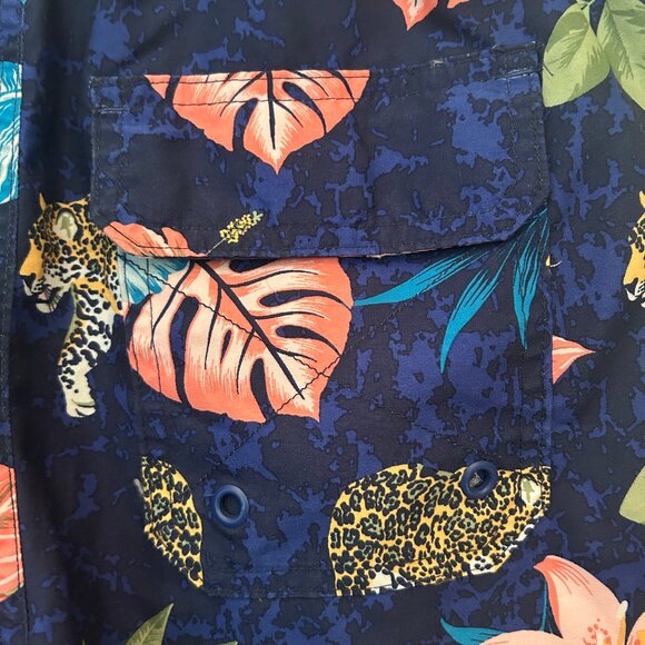 George brand men's swim shorts, tiger/floral print, sz S (28-30) - Picture 7 of 10